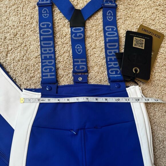 GOLDBERGH WOMEN'S HIGH END SALOPETTE SKI PANTS BIB DAZZLING BLUE NWT US 4 - Picture 6 of 10